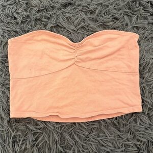 peach strapless tube top
